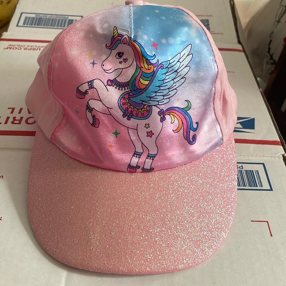Unicorn Baseball Cap Colorful Graphic Panel on the Front Size One Fit